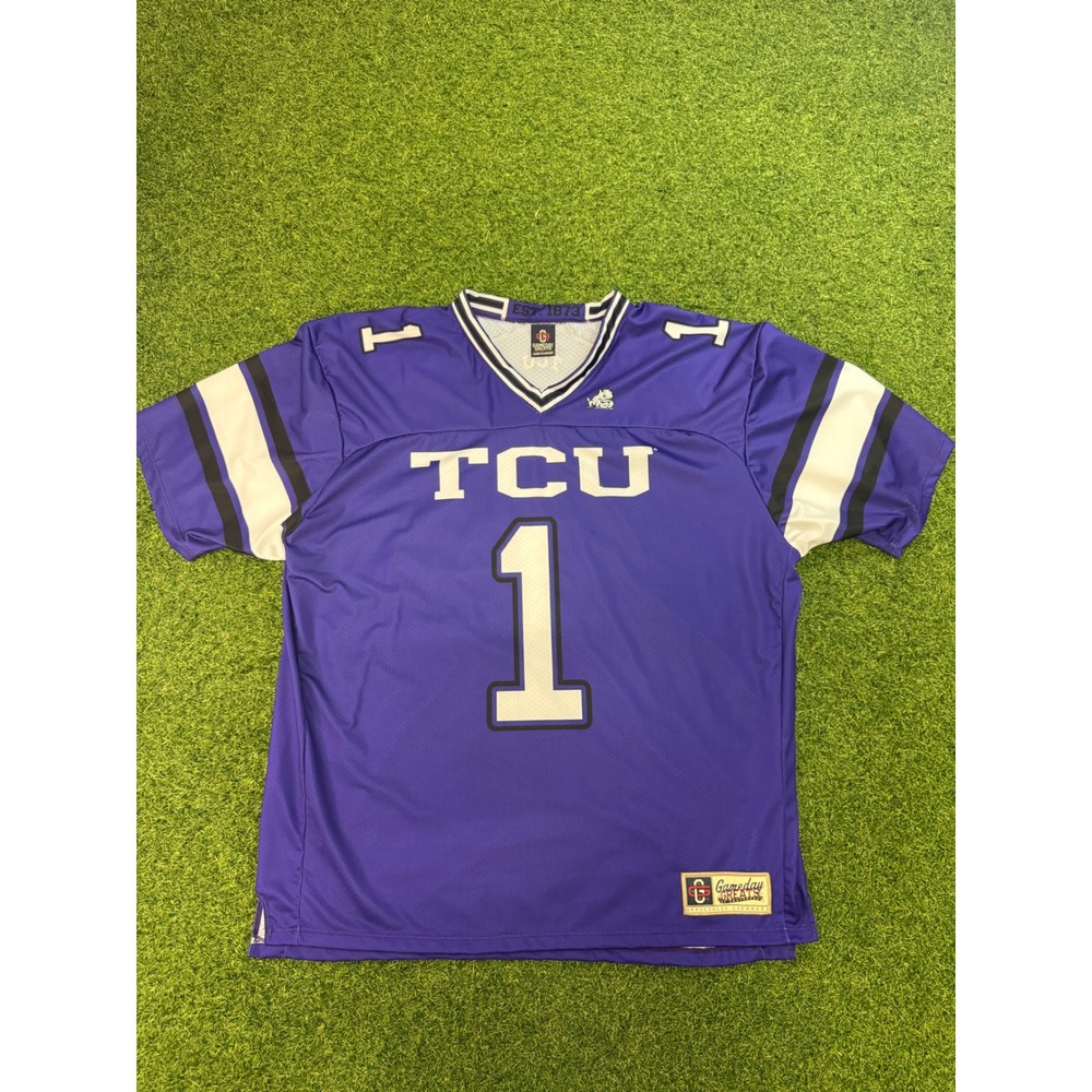 TCU Horned Frogs Football Jersey Purple XL Number 1 S0662-XL